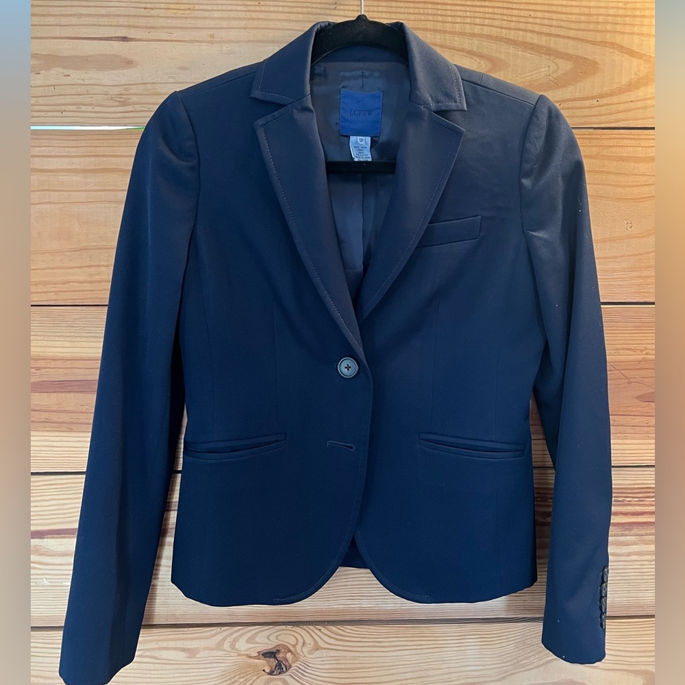 Jcrew navy wool blazer